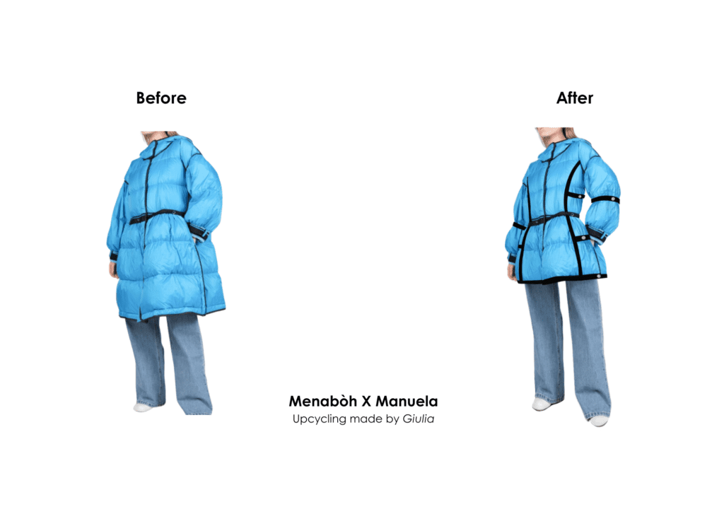 Piumino azzurro x Manuela